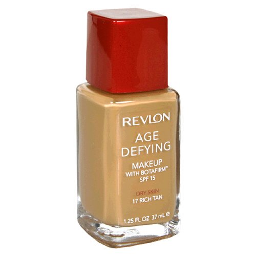 Revlon Age Defying Makeup with Botafirm, SPF 15, Dry Skin, Rich Tan 17, 10.25 Fluid Ounces (37 ml) - oddros.shop